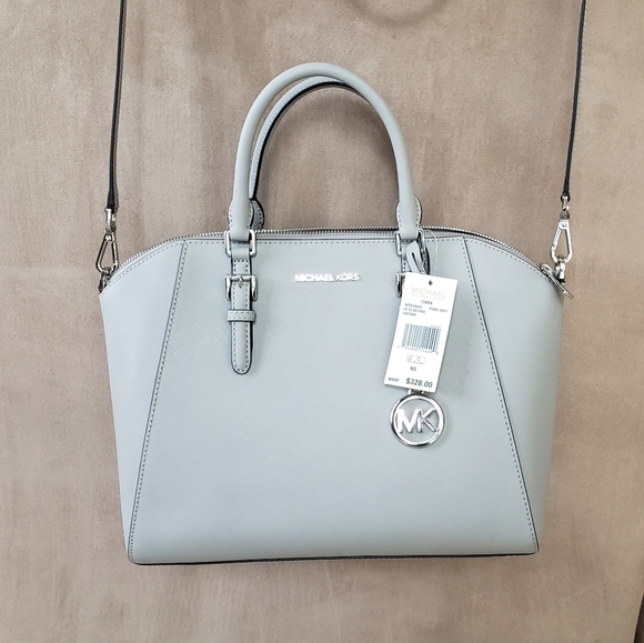 NWT Michael Kors Ciara Large Leather Satchel - Picture 2 of 11